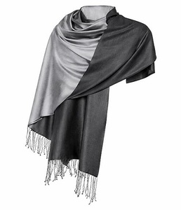 Châle Réversible en Cachemire et Soie Premium pour Femme – Étole Douce Bicolore de Luxe, Élégante et Tendance pour Soirées et Mariages - Product Image 1