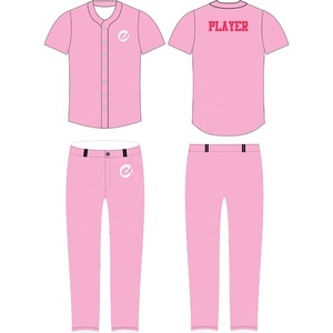 Venta al por mayor OEM y ODM de moda de los hombres abotonado uniforme de béisbol personalizado sublimación de manga corta Jersey ropa deportiva para adultos - Product Image 3