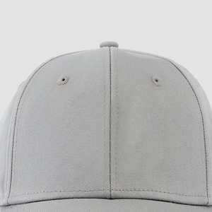 Unisex <strong>Gray</strong> Baseball Cap 6-Panel <strong>Fitted</strong> Cotton Twill Solid Color Casual Style Adult <strong>Hat</strong> - Product Image 3
