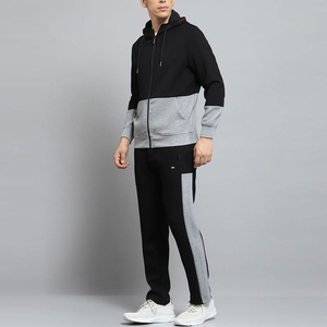 Ensemble de survêtement d'hiver pour homme avec capuche, en tissu extensible, confortable, pour le jogging, de haute qualité, léger, avec taille élastique - Product Image 3