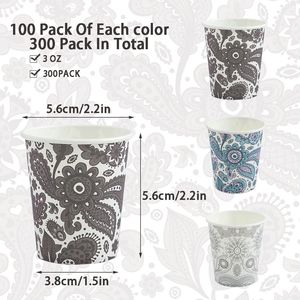 Set da 300 Pezzi di Bicchieri di Carta Monouso da 3 oz, Mini Bicchieri per Bagno, Collutorio, Supermercato, Feste di Compleanno, Viaggi, Piccoli Bicchieri da 3 Once - Product Image 2