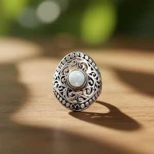 <b>Moonstone</b> Fashion <b>Ring</b> 6.9 Grams Weight - Product Image 3