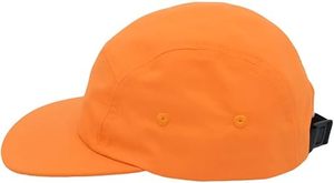 Casquette de baseball à profil bas 5 panneaux orange ajustée à visière plate unisexe décontractée respirante imperméable 100 % coton pour l'été - Product Image 5