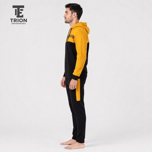 Survêtement de jogging en molleton ajusté pour homme, coupe slim, en coton, avec logo personnalisé, motif uni, idéal pour l'hiver – Vente en gros - Product Image 3