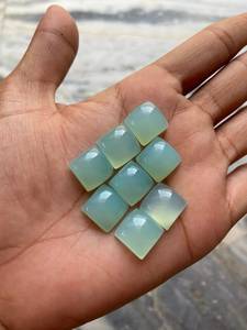 Calcedonia Aqua Cuadrada Natural, Labradorita, Piedras Preciosas Calibradas, Cabujones de Fondo Plano, Compra en Línea al por Mayor Directo de Fábrica - Product Image 1
