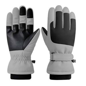Gants de ski d'hiver chauffants imperméables, coupe-vent, en cuir, de haute qualité, pour le ski en plein air, avec logo personnalisé - Product Image 3