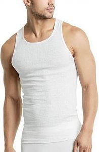 Custom 100% Cotton Knitted <b>Cropped</b> <b>Men's</b> Tank <b>Tops</b> | Front Logo Private Label Gym Fitness Wear - Product Image 2