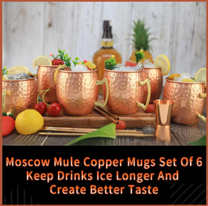 Taza Martillada Moscow Mule de Cobre, Taza Mule de Cobre de 12oz, 14oz, 16oz, Chapada en Oro y Negro, Doble Pared - Product Image 6