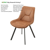 Chaise de salle à manger multicolores en tweed industriel pour salle à manger, durable