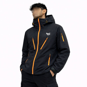 Veste streetwear imperméable Y2K en gros avec fermeture éclair orange - Vêtements de sport d'extérieur pour hommes - Product Image 5