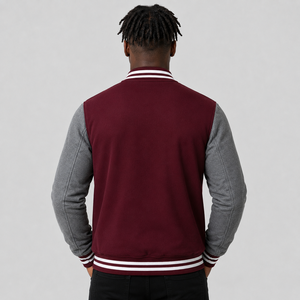 Casual Men Varsity Jacket Custom Logo Soft Comfortable Baseball Bomber Streetwear Varsity Jacket Wholesale Latest Arrival - Product Image 6