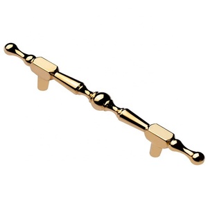 Decorative Brass Drawer <b>Pull</b> Handle <b>Bar</b> Shape Classic Design Furniture Hardware Dresser Bedroom Bathroom Living Room Gold - Product Image 4