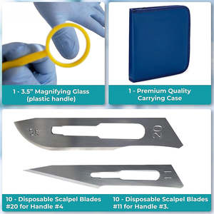Kit de disección - 37 piezas, instrumentos de acero inoxidable de alta calidad para estudiantes de biología, botánica, veterinaria y medicina, de Dentavex - Product Image 4
