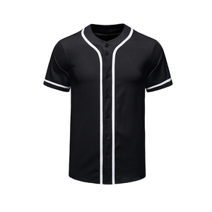Maillots de baseball respirants, personnalisables avec logo, nouveau design, haute qualité, 100% polyester, col en V, couleurs et tailles personnalisées, pour hommes - Product Image 1
