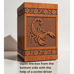 Handcrafted Wood Urn <b>Box</b> with Snake Carving | Personalized Memorial <b>Keepsake</b> urn Memorial <b>Keepsake</b> by AYAANS - Product Image 5