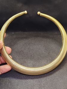 Collar Hasli de Latón Hecho a Mano |   Joyería Tradicional India para Bodas, Colgante de Piedra Natural Chapado en Oro para Mujer - Product Image 4