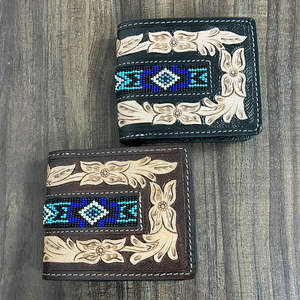 2025 nuevos fabricantes de billeteras para hombres, venta al por mayor, billetera de cuero mecanizada a mano, billetera de bloqueo RFID con cuentas de cuero de vaca genuino - Product Image 4