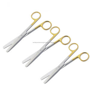 Ciseaux chirurgicaux, kit chirurgical, instruments médicaux ORL ergonomiques manuels à bout arrondi en acier inoxydable et carbure de tungstène - Product Image 5