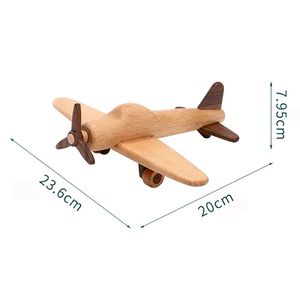 Centro de mesa decorativo de madera de lujo con diseño de avión, figura artística de aeronave para decoración de escritorio de oficina - Product Image 6