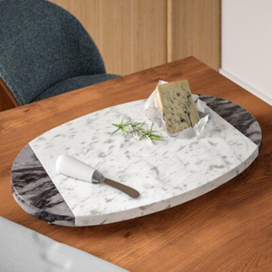 Natural <b>Black</b> Marble <b>Board</b> Elegant Handcrafted Organic Shape Cheese & Charcuterie Platter for Modern Home Hotel Decor - Product Image 6