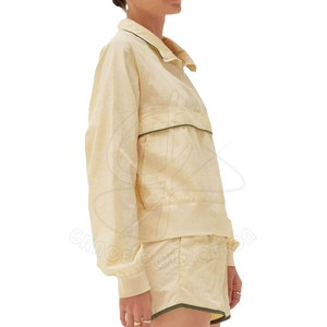 Ensembles deux pièces vintage unis pour femmes, style streetwear, en tissu nylon/polyester imperméable, options personnalisables - Product Image 3