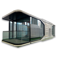 Capsula Spaziale Mobile di Lusso Personalizzata Resistente alle Intemperie, Mini Casa con Cucina e Bagno Completi, Modulo Prefabbricato per Hotel, Villa, Campeggio