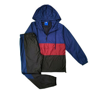 Custom Design Adult Windbreaker Tracksuit Multi Color Panel Waterproof Soft Shell <b>Jacket</b> and Pants Set Wholesale Casual Sports - Product Image 1
