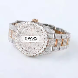Montre Chronographe Homme de Luxe Vintage Hip-Hop à Mouvement Quartz en Alliage, Diamant Moissanite VVS, 48mm 20mm, avec Date - Product Image 1