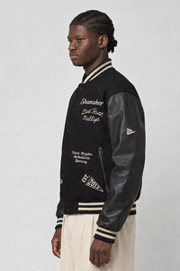 Chaqueta Varsity de Alta Calidad para Hombre, con Botones, Mangas de Cuero, Tallas Grandes, Personalizable con Marca, Venta al Por Mayor - Product Image 2