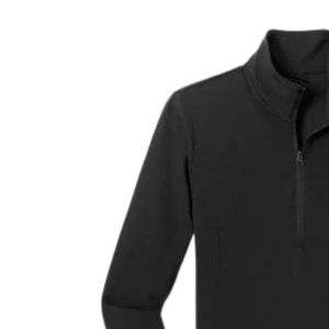 Sweat-shirt à col zippé léger pour femmes Jack and Jill, noir, demi-zip, respirant, vêtements de sport décontractés - Product Image 3