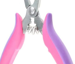 Pince de retrait pour extensions de cheveux, outil de dépose efficace pour la kératine et les micro-anneaux, poignées rose et violettes - Product Image 6