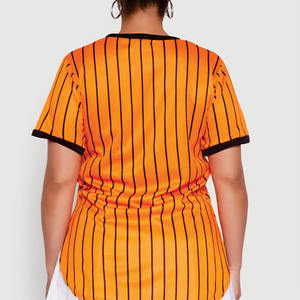 Camiseta Deportiva Sublimada con Rayas Estilo Y2K para Mujer, Jersey de Fútbol Americano, Ligera, Transpirable, de Poliéster, Personalizable para Equipos - Product Image 6