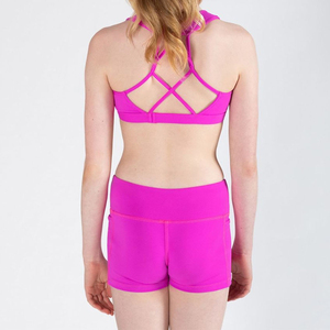 Ensemble soutien-gorge de sport respirant à maintien élevé pour femme, prix abordable, logo personnalisé sur le devant, en Spandex/Nylon, sans couture, pour le fitness, vente en gros OEM - Product Image 3