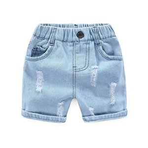 Pantalones Cortos de Mezclilla Casuales para Niños, Transpirables, Cintura Elástica, Personalizables con Parches Bordados y Logotipo - Product Image 3