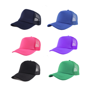OEM Sport Custom Logo Curved Brim Mesh Foam Trucker Cap Hat - Product Image 1