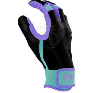 Guantes de bateo de cuero con puño corto en tamaño adulto, guantes de bateo de color sólido personalizados para equipos deportivos, guantes de bateo con puño corto para jóvenes - Product Image 4