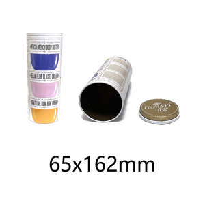 Custom 65*162*mm Round Cylinder <b>Tin</b> Can Empty Cosmetic Body Butter Cream Packaging Box Tall Metal Tea Coffee <b>Storage</b> - Product Image 2