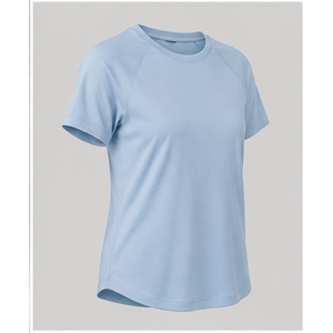 เสื้อยืดแขนสั้นคอกลมสีฟ้าพาสเทลสำหรับผู้หญิง ทรงสปอร์ต รุ่น WTS-0007 - Product Image 4