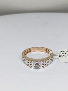 Anillo de Diamante Natural Ligero y Elegante para Hombre, Oro Blanco/Amarillo de 14K, Estilo Vintage, Corte Brillante, Certificado IGI, 0.17ct, Rodio - Product Image 3