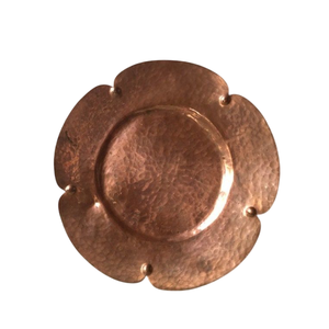 Assiette de présentation ronde en cuivre, design vintage fait main, en métal poli, pour table de fête, en promotion - Product Image 2