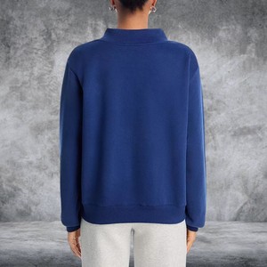 Sudadera extragrande de cuello alto para mujer Parke, con bordado de letras de chenilla personalizado, de algodón grueso, para invierno y otoño - Product Image 2