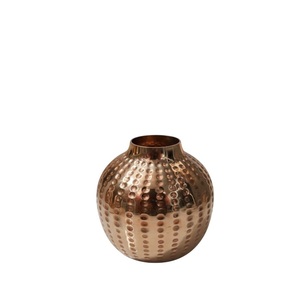 Juego de 2 jarrones decorativos vintage con acabado plateado, huecos, con diseño floral, hechos a mano, de aluminio, para la decoración del hogar y la sala de estar. - Product Image 6