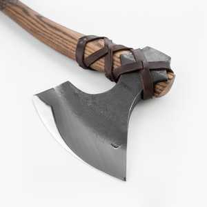 Customized Handmade Forged Builder's Hatchet High Carbon Steel Kitchen Tool Wooden <b>Handle</b> Fine Leather Sheath (OEM/ODM - Product Image 2