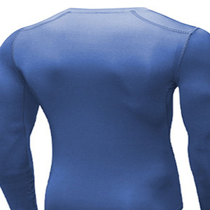 Custom <b>Men</b> Compression Shirts Knitted Short Sleeves Moisture Wicking <b>Stretch</b> Fitness Workout Sports Wear OEM - Product Image 6