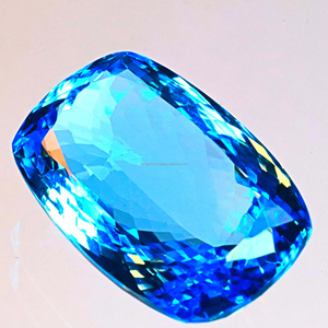 หินสวิสสีฟ้าบุษราคัมทรงหลวมทรงเหลี่ยมเพชรพลอยสวิสสีฟ้า - Product Image 1