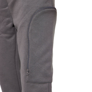 Pantalon de survêtement gris en molleton pour homme, très confortable, avec poches latérales zippées, taille élastique, style streetwear décontracté, en promotion - Product Image 3