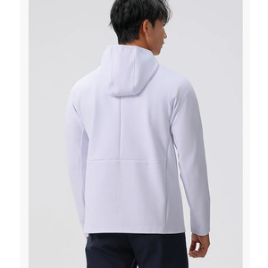 Veste et pantalon de sport 100 % polyester à séchage rapide, absorbant la transpiration, coupe ajustée, avec fermeture éclair quart de tour, et chemise d'entraînement à manches longues pour la gym - Product Image 2