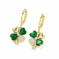 Boucles d'oreilles pendantes tendance en alliage plaqué or avec strass en cristal, style créateur de mode, trèfle à quatre feuilles, bijoux pour femmes