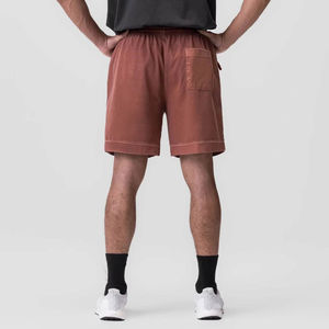 Nouveaux shorts de sport tendance avec logo personnalisé, taille haute, délavés à l'acide, respirants pour hommes, avec poches latérales - Product Image 5