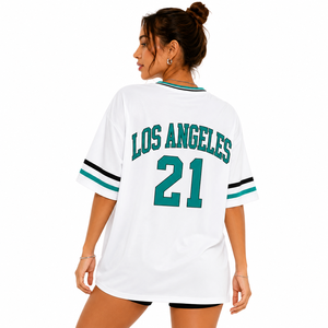 Women's Fully Customized Rugby Jersey with Sublimated Print Mesh Shirts American Football Jersey Design Oversized Drop Shoulder - Product Image 2